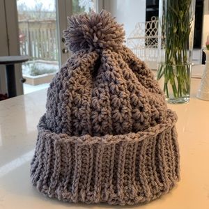 Handmade crochet snowflake pattern hat